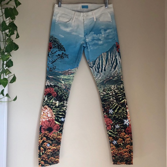 MOTHER Looker Skinny Ankle Crop Jeans Paradise 26 - Picture 3 of 16